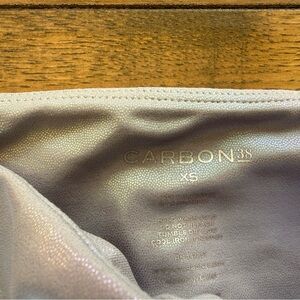 Carbon38 Iridescent Silver Leggings